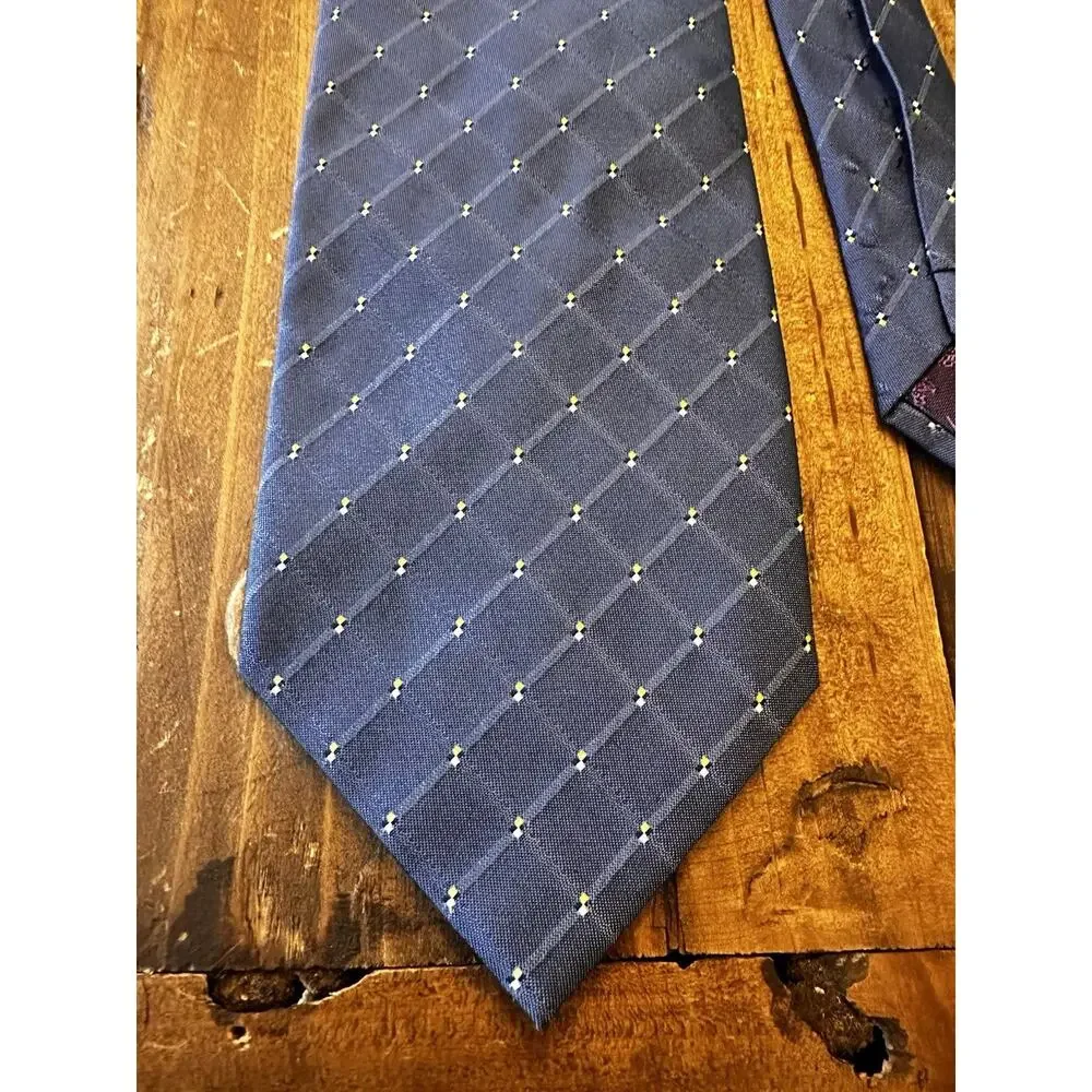 Gianni Versace Necktie Neck Tie Silk Designer Made In Italy Navy